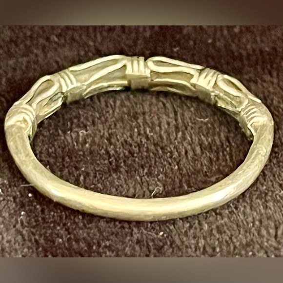 Sterling Silver Knotted Rope Women's Ring Stamped 925 Knot Design Bali Balinese - Picture 8 of 15